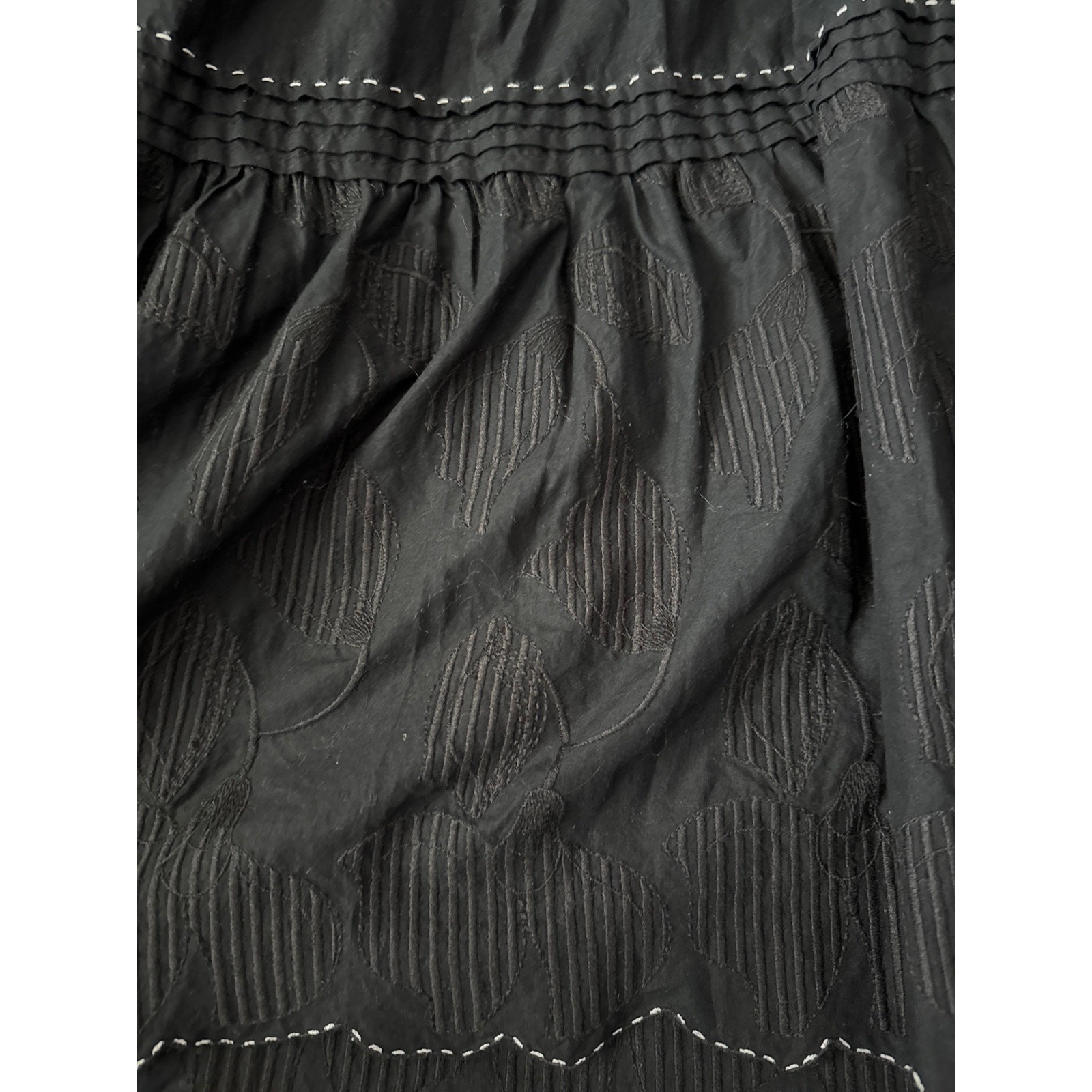 Devotion Twins Efisto Cotton Black Embroidered Mini Dress Size Small