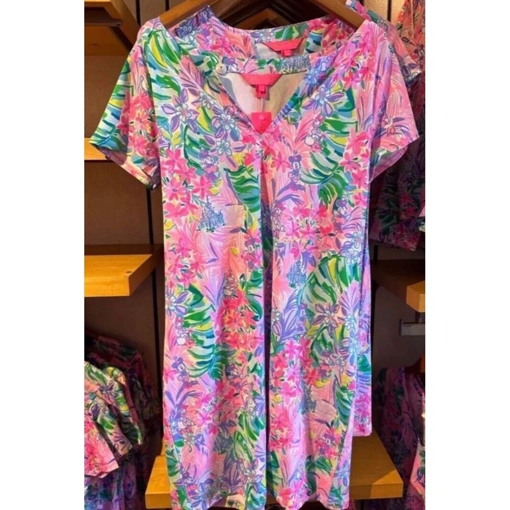 Disney Parks Dreamin Lilly Pulitzer Dress XLarge XL Sophilette Minnie Dais…