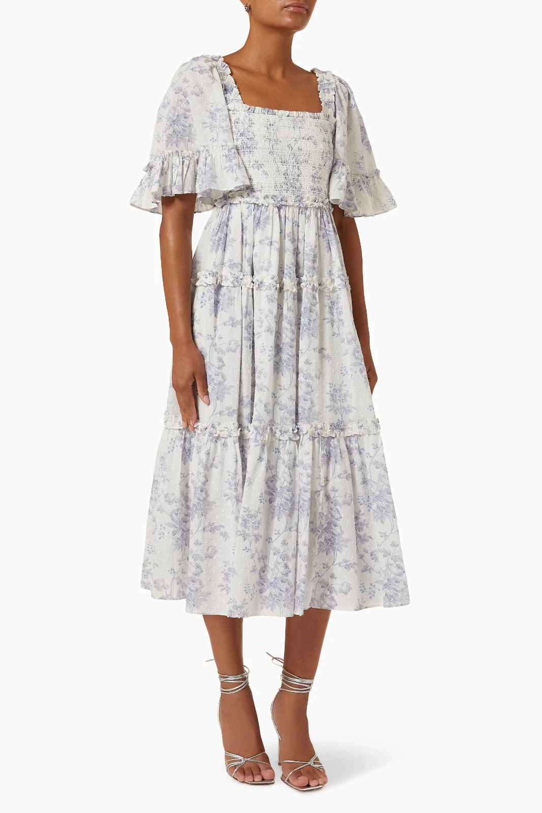 NWT Needle & Thread Bijou Rose Floral Ditsy Smocked Midaxi Ankle Gown Dress 18