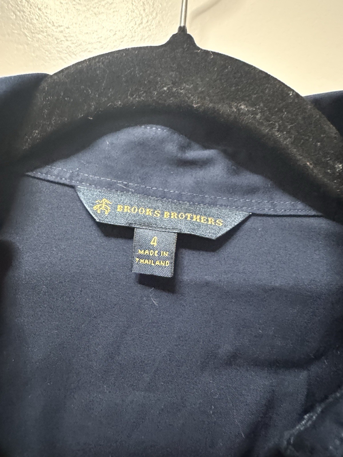 Brooks Brothers Safari Navy Blue Double Breasted Belted Shirtdress Size 4 career