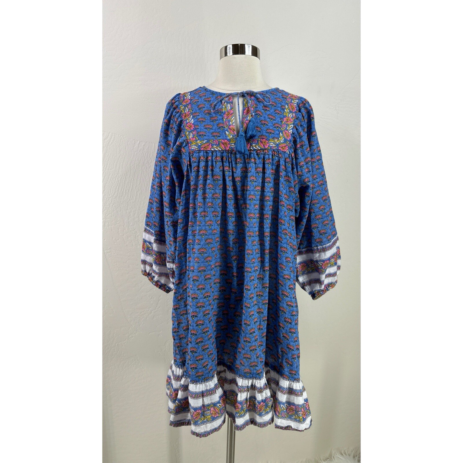 Cleobella Magdalena Lotus Fairy Bohemian Cottagecore Ballon Sleeves Dress M