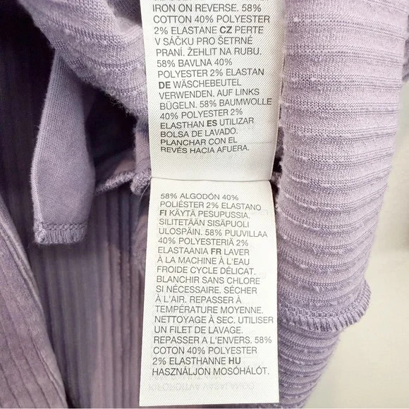 & Other Stories Lavender Corduroy Long Sleeve Wrap Mini Dress Size XS