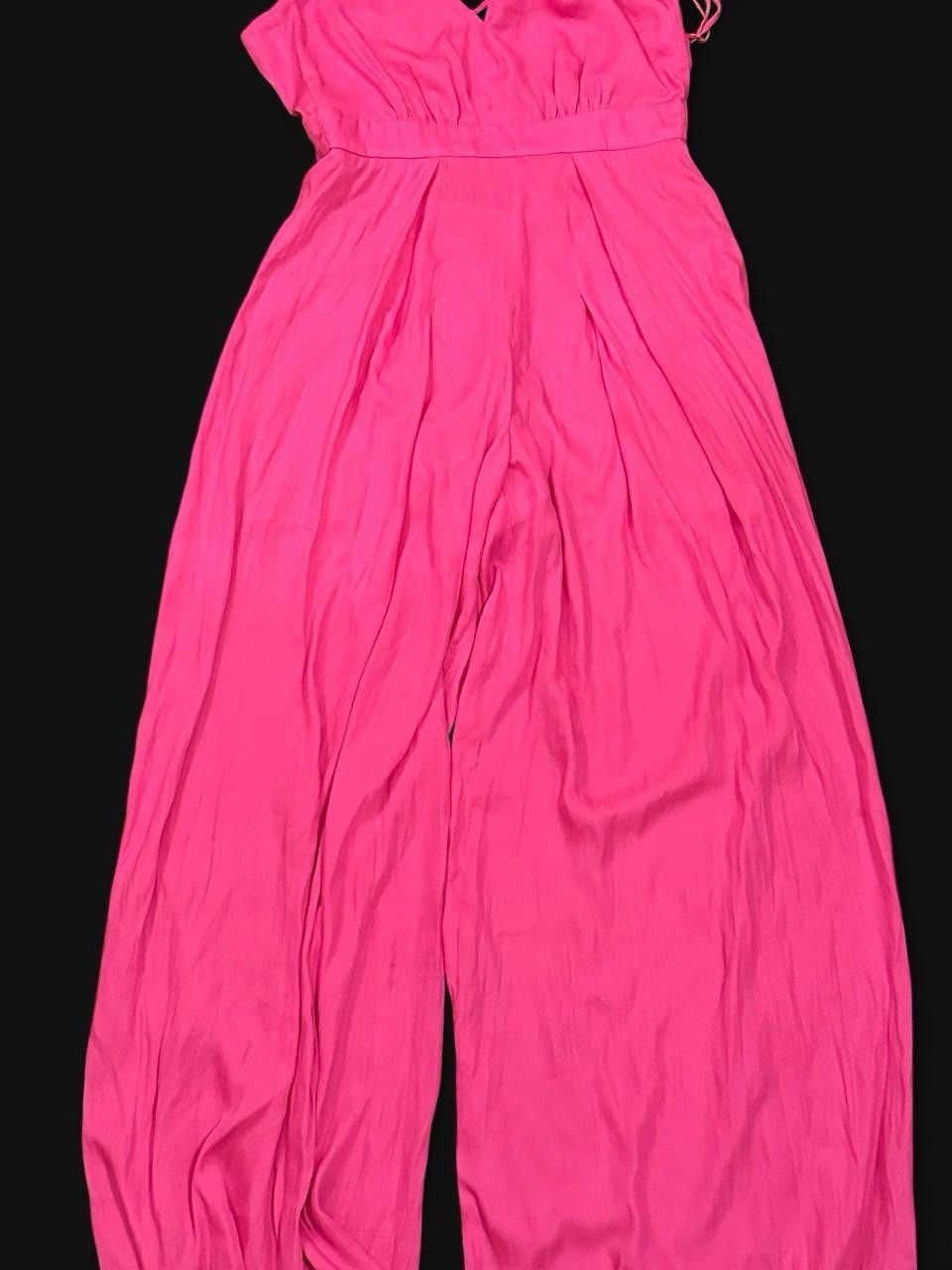 Hot Pink maxi dress with adjustable straps. Size Extra Small