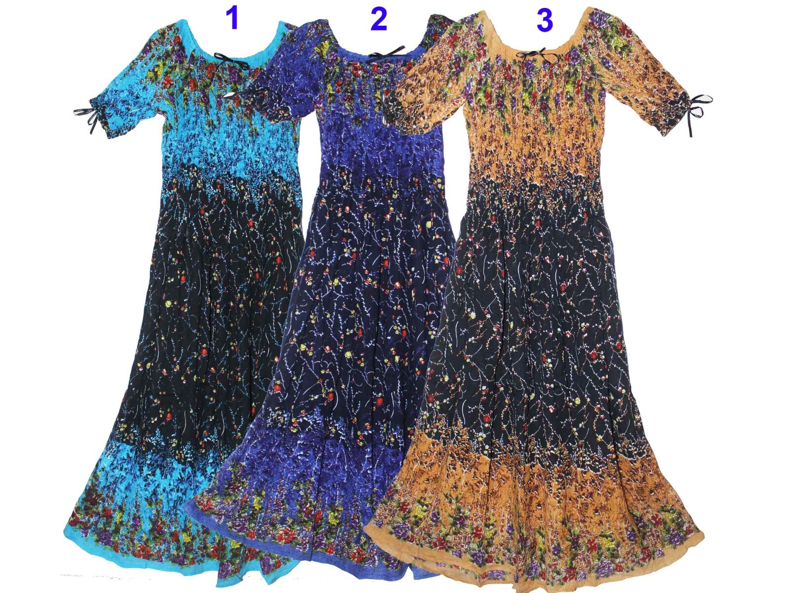 Fit For XS To L Indian Ethnic Long Maxi Floral Dress For Women Boho Hippie Retro