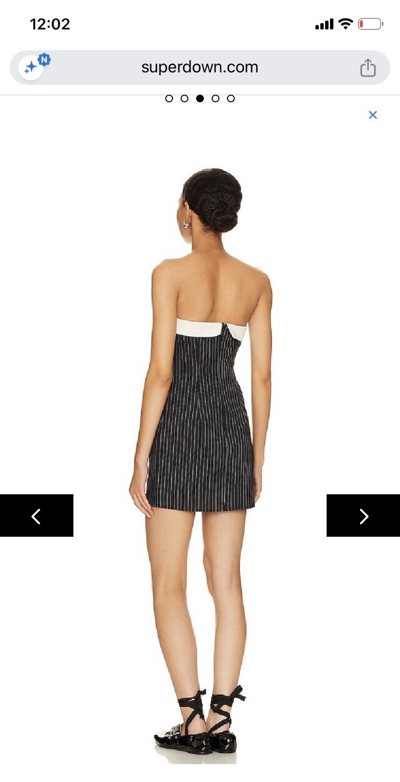 Superdown Zoe Strapless Satin Bodycon Mini Dress Black Size XS #09