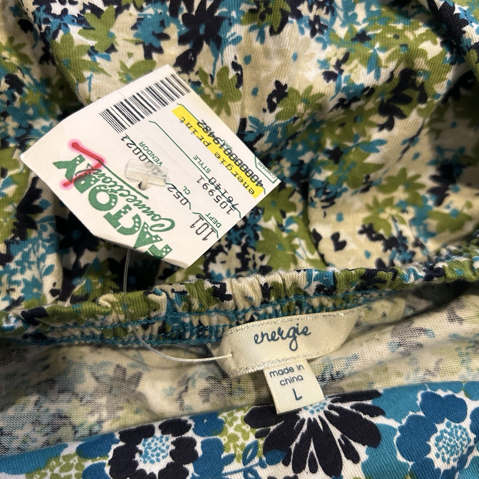Energie Dress Junior L Multicolor Sleeveless Tube Top Mini Cotton Floral NWT