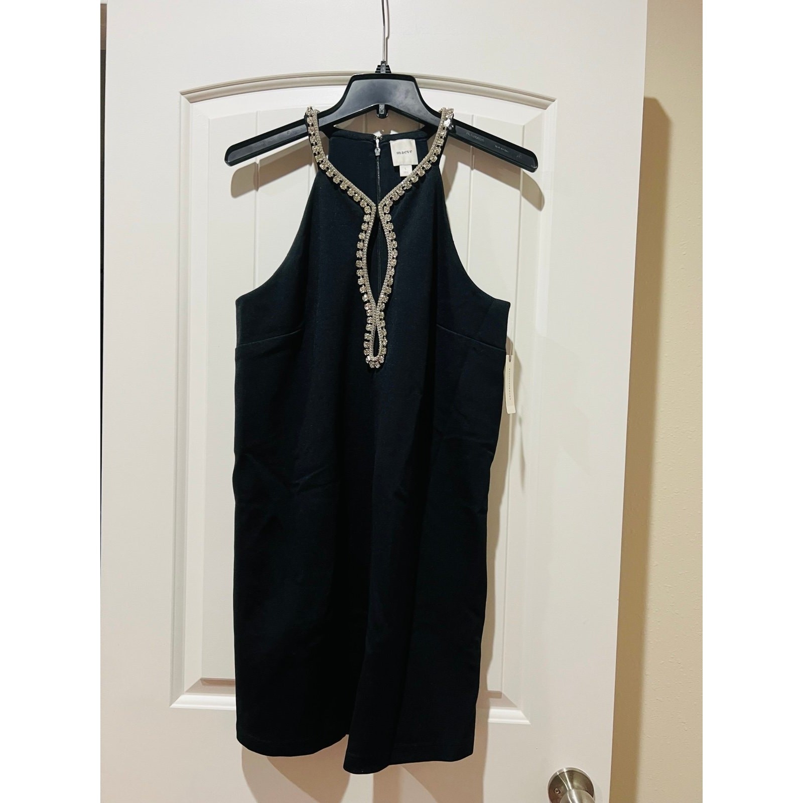 NWT❤️Maeve Sleeveless Rhinestone Cutout MiniDress szL