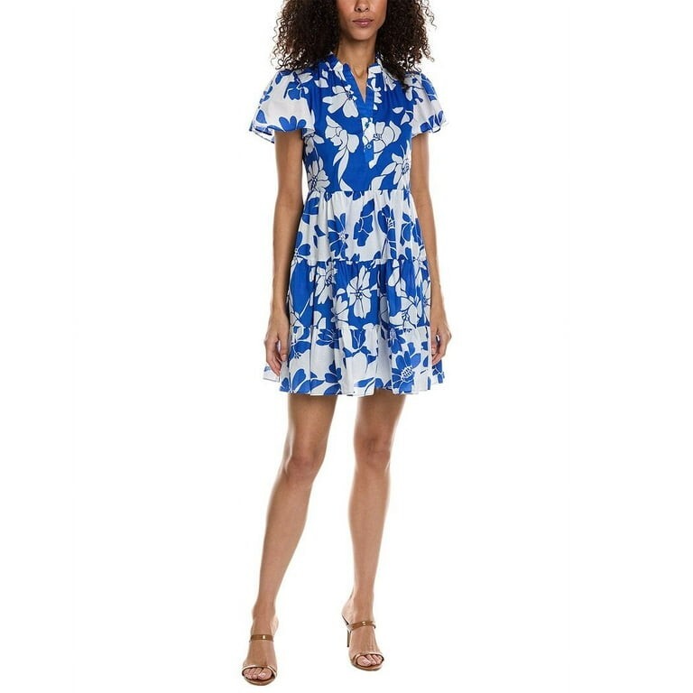 Taylor Printed Lawn Mini Dress Women’s Blue 10