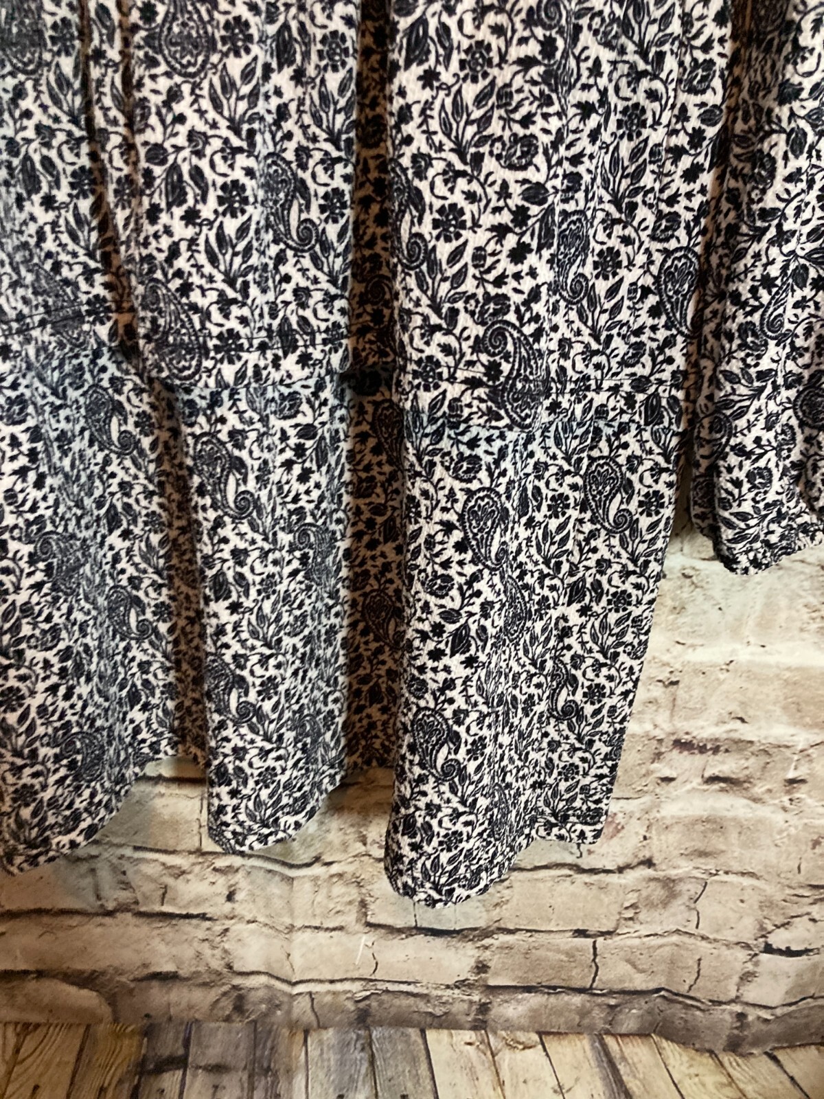 Miss Selfridge Dress Womens 12 Navy Blue Micro Florals Ruffle Cottage Tiered