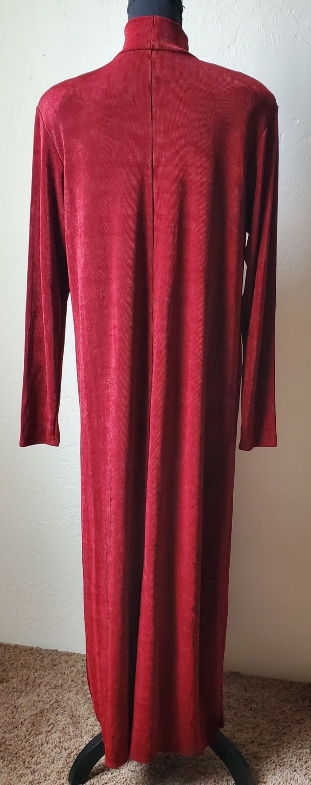 #39 – LINDA LUNDSTROM Basics Red Dress + Cardigan 2Pc Set L NWT New Vintage 70s