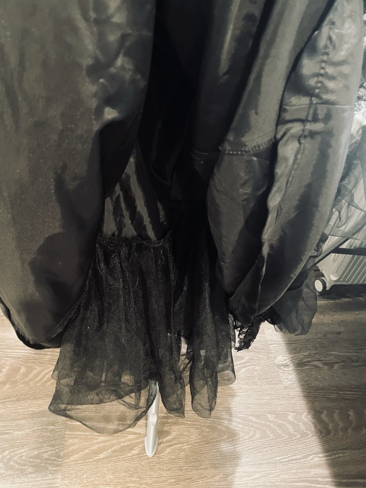 New Black Floor length Lace/Tulle Multi Tiered Civil War Ball Gown Bow Detailing