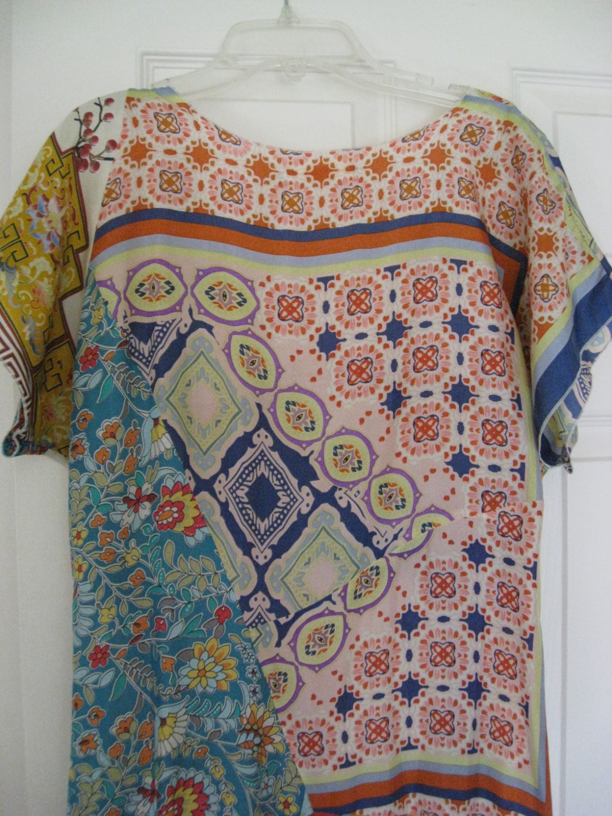Pre Owned Johnny Was Patchwork Boho Maxi Dress Size M G2U