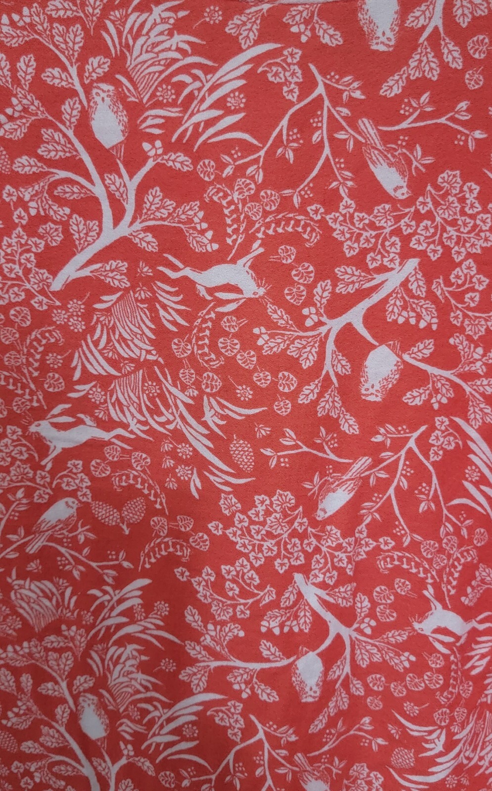 Old Navy Round Neck Dress Womens Sz LG all over print Animals Birds 3/4 Sleeve