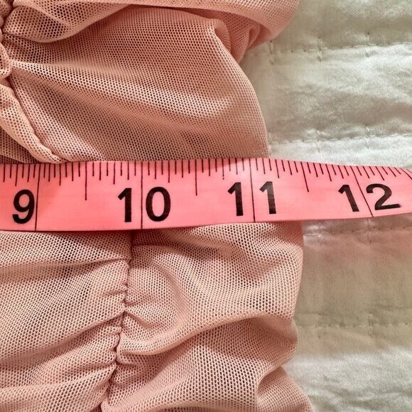 OH POLLY cowl neck ruched bodycon form fitting mini dress – Pink XS -Size 0