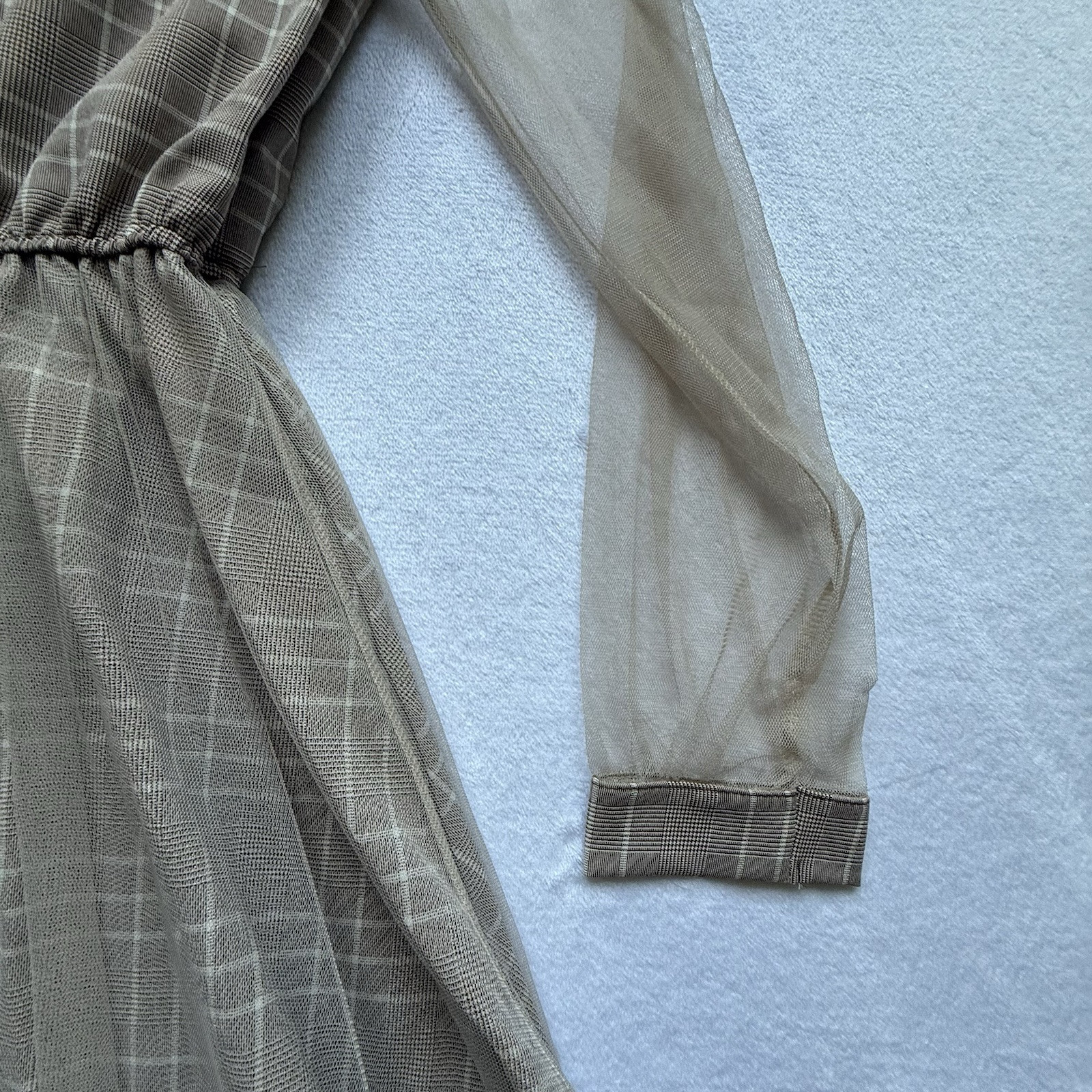 VTG Bespoke Handmade Unlabeled Dress S Cottagecore Prairie Trad 60s Layer Flare