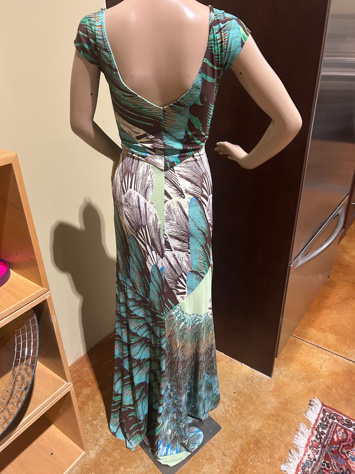 Roberto Cavalli Peacock Maxi Summer Dress Size IT 42/ US 6/ Eu 38