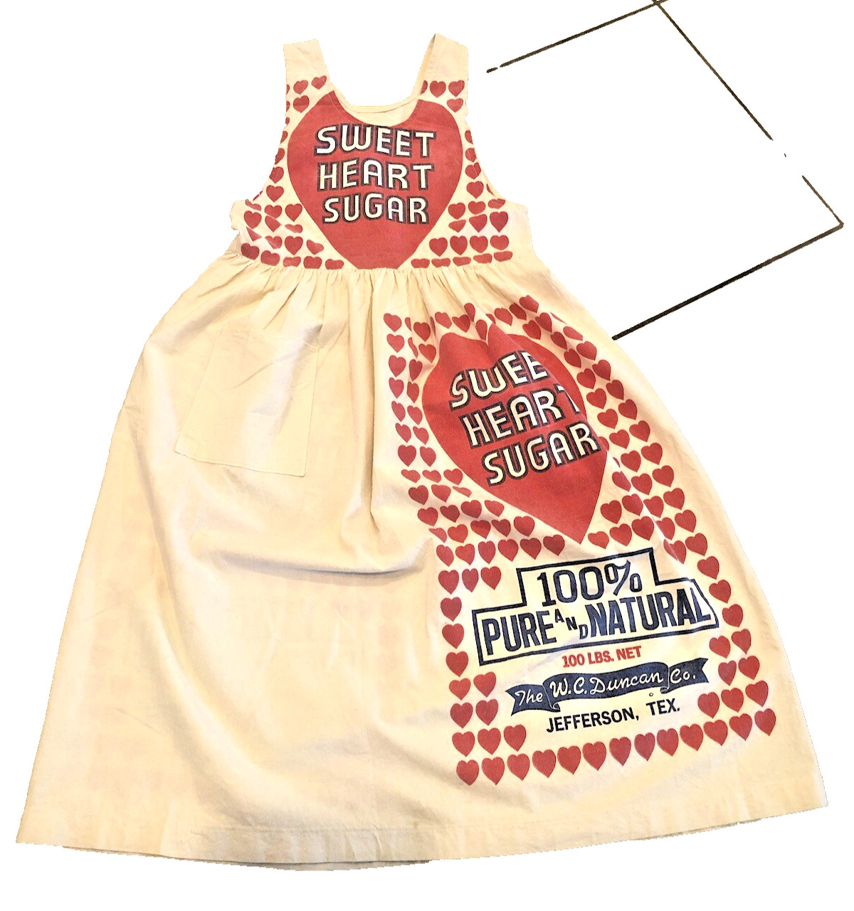 Feed Sack/Sugar Sack dress, Women’s S/M, pinafore, country, Prairie Free post