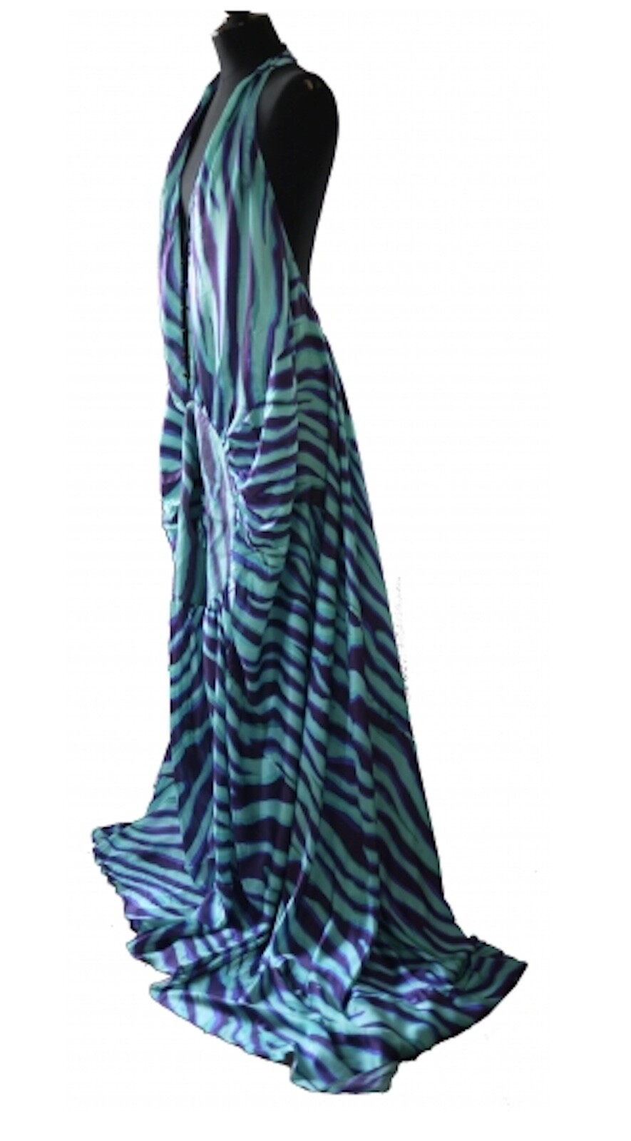 Louis Vuitton Runway Zebra Long Backless Gown Rhianna Sexy Gown 36 Sublime!!