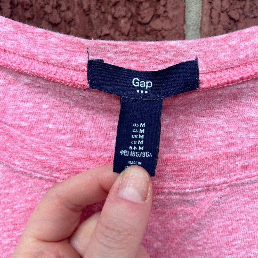 Gap Light Pink Heathered Short Sleeve Tee Shirt Dress