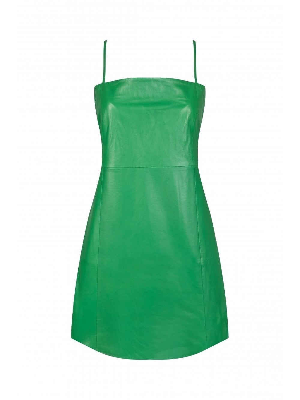 Muubaa Green 100% Lambs Leather Dress Size Uk 8 RRP £325 Brand New With Tags