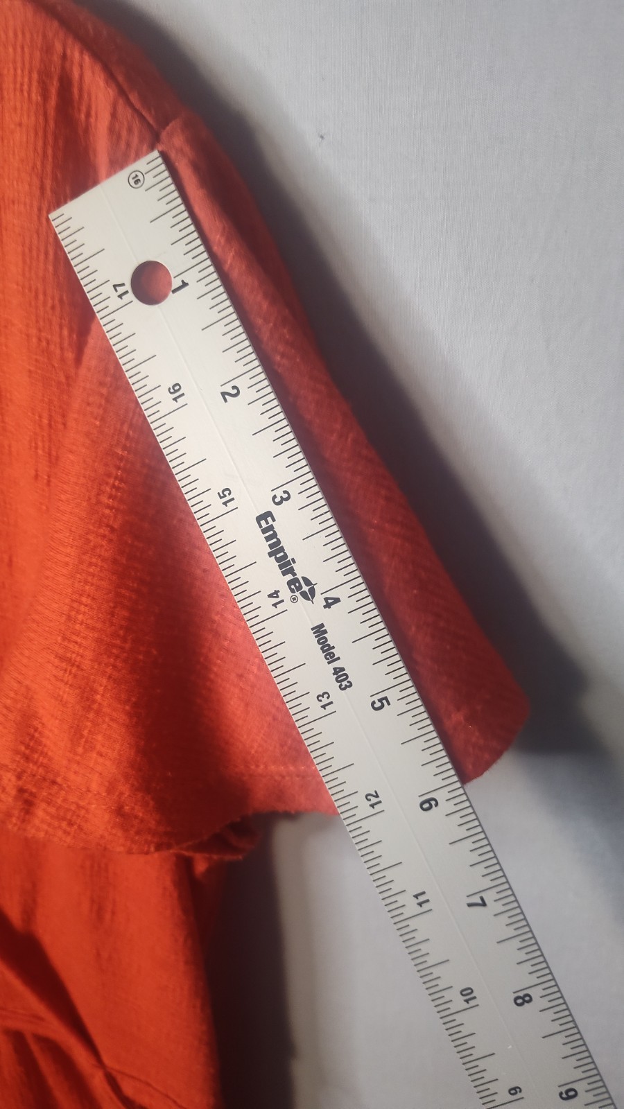 Orange Textured Knit Short Sleeve Wrap Midi Dress with Ruffle Hem Small