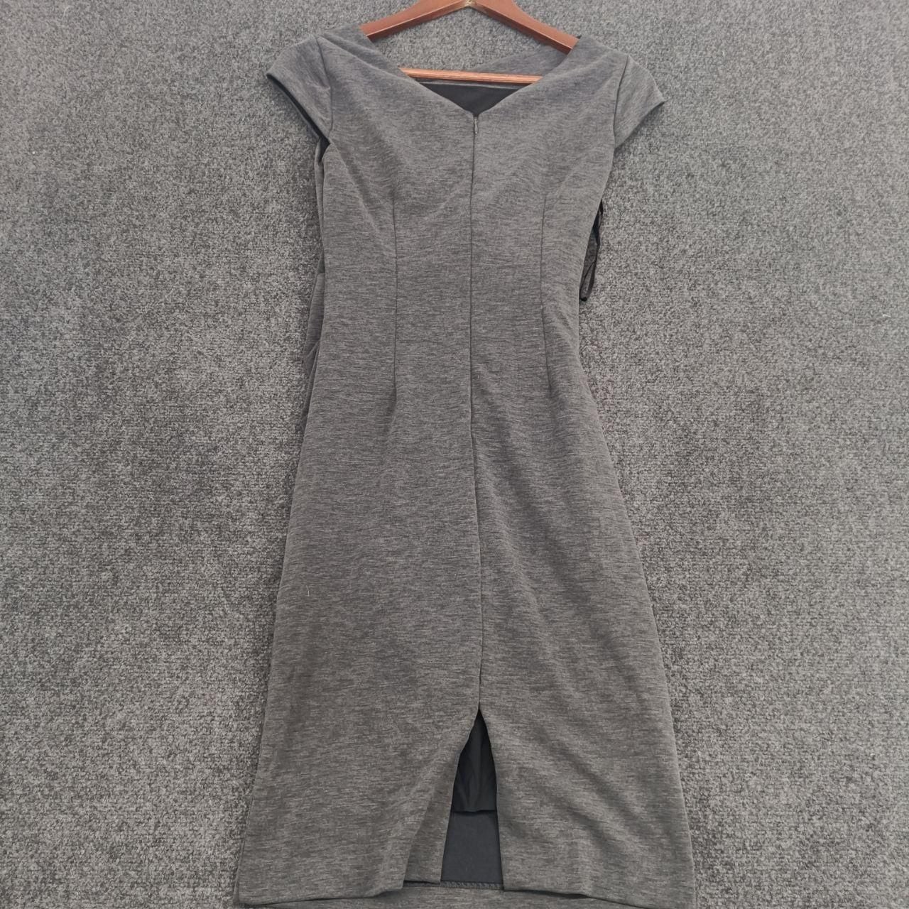 White House Black Market Asymmetrical Cowl Neck Ruched Jersey Dress Size 00