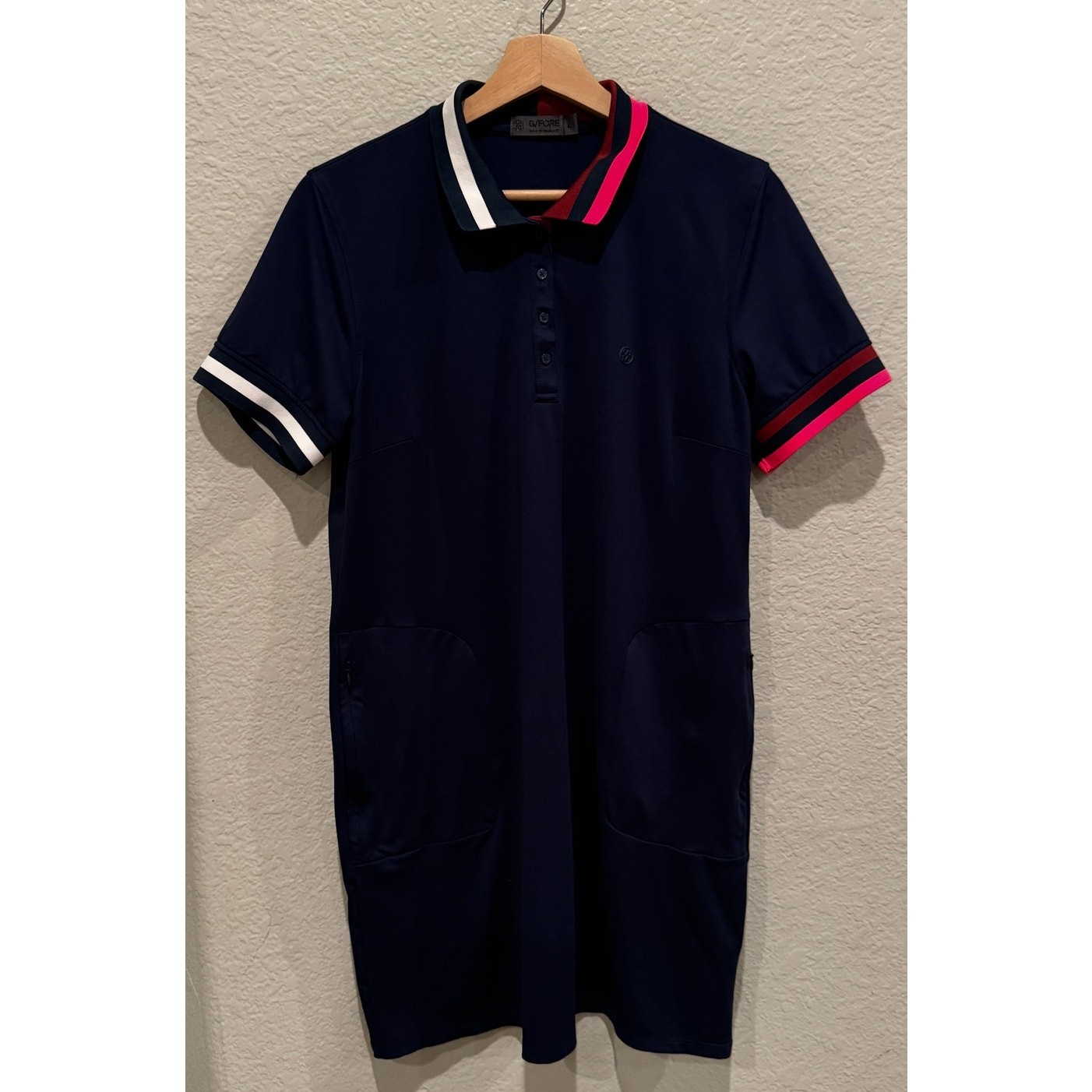 G/Fore Contrast Collar Polo Dress Size Large
