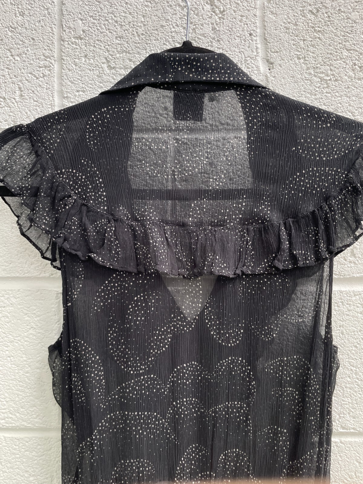 HUSK Mirage High Neck Ruffle Midi Dress Black Cocktail Event Size 12 AU preowned