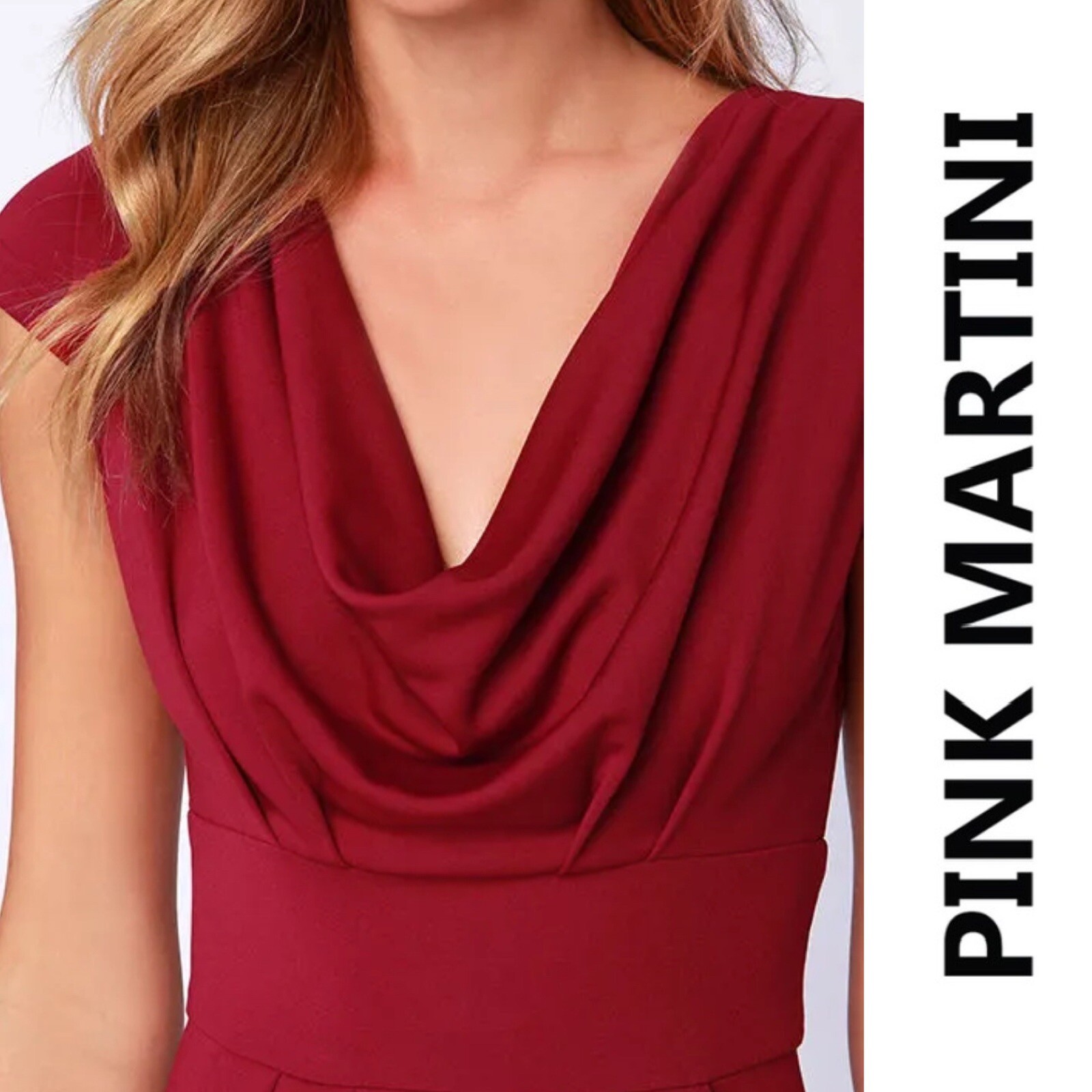 Pink Martini On The Boardwalk Burgundy Dress, Size XS, MSRP $89