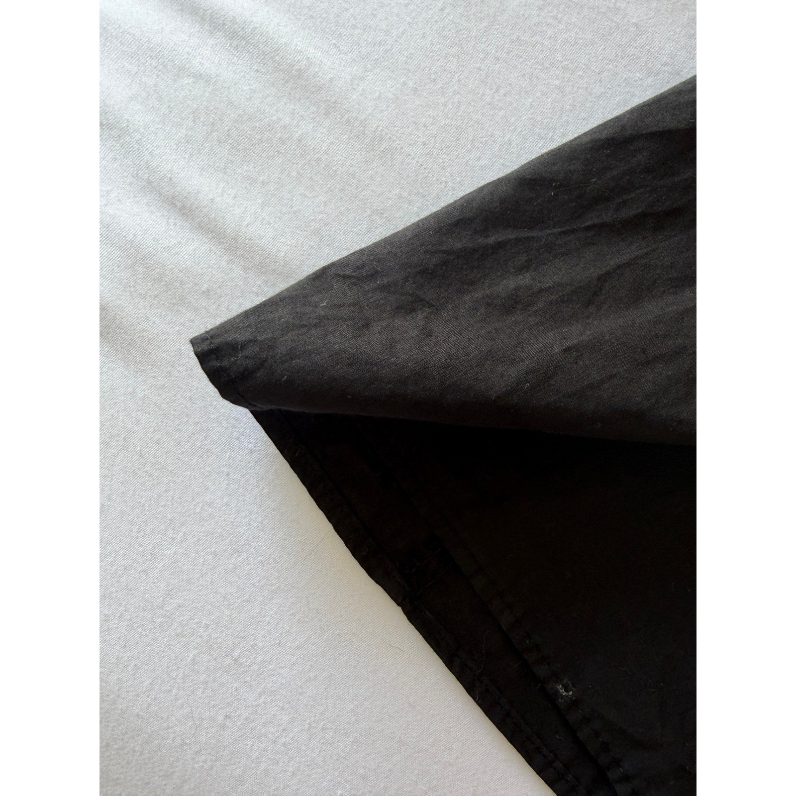 Source Unknown PLN Seoul Black Mixed Media Sleeveless Drop Waist Poplin Dress