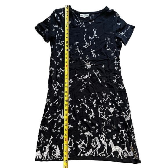 David Dart New Orleans Mardi Gras Jazz Music Fleur De Lis Whimsical Black Dress