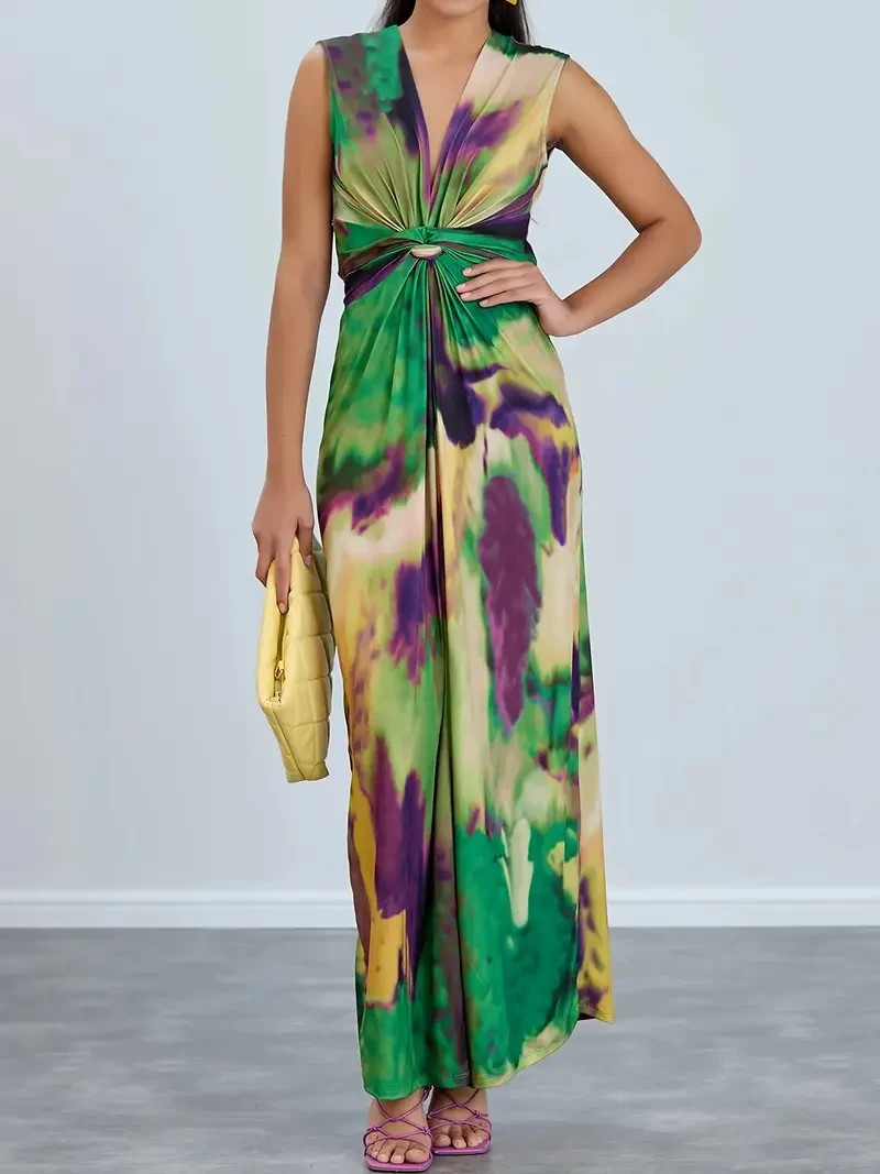 Dress Tie Dye Evening and Purple Handbag (second picture)