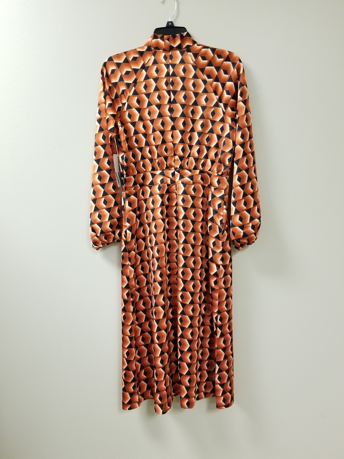 New w/ Tags Worthington Black/Orange Geometric V-Neck Dress Women’s Petite Small