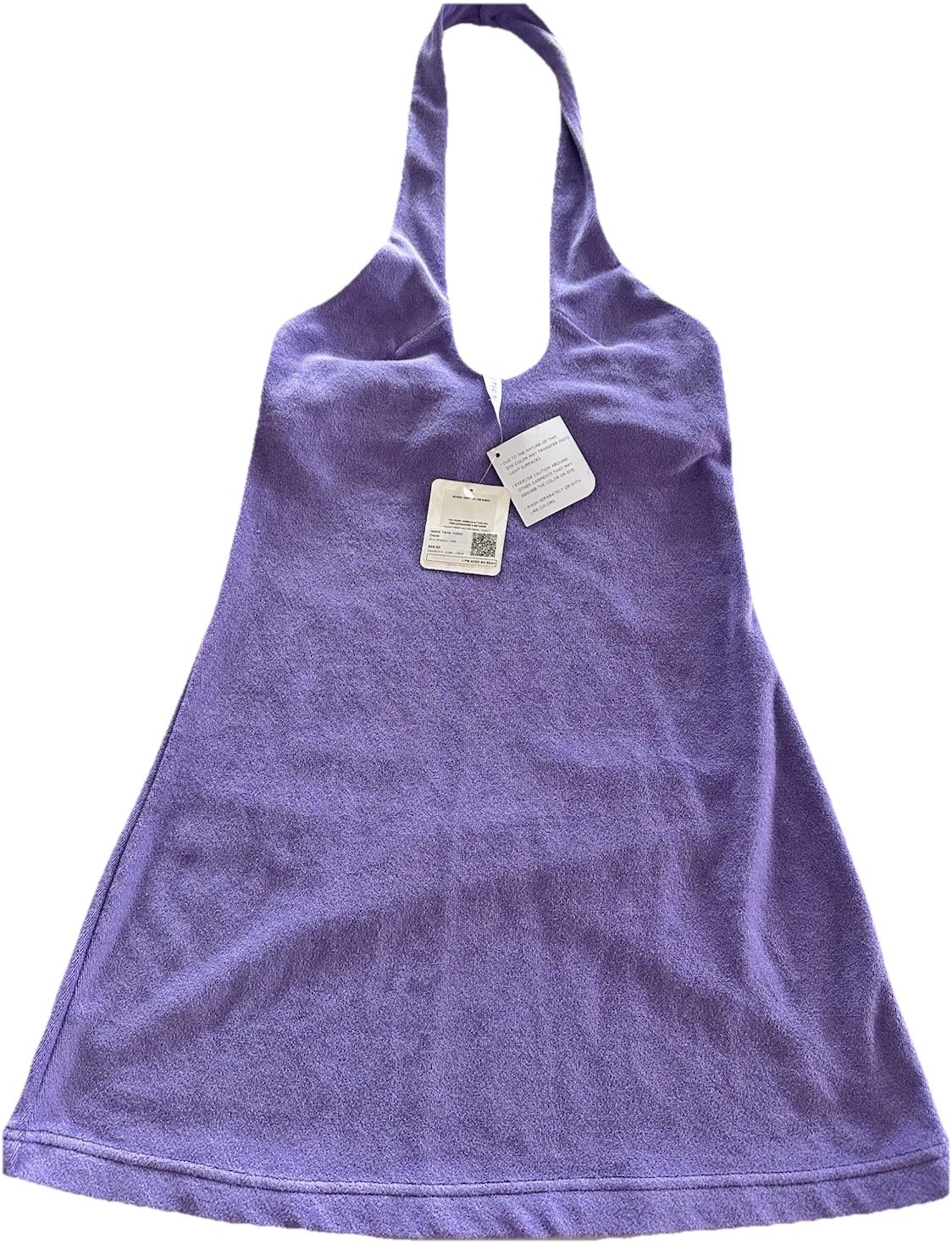 Fabletics Island Terry Halter XXS Purple Dress Swim Beach Resort Athleisure