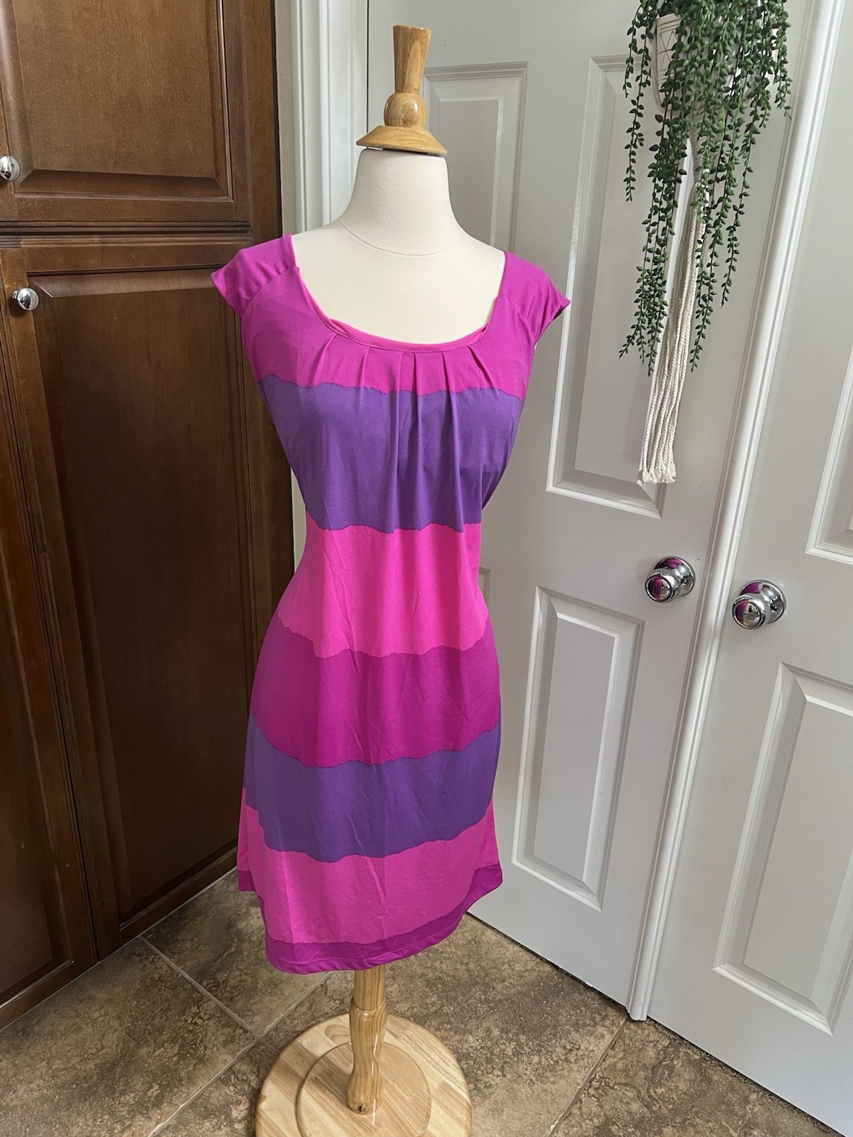 Y2K Style Sleeveless Sheath Dress Stripe Stretchy Metro Style 8 Summer Vacation