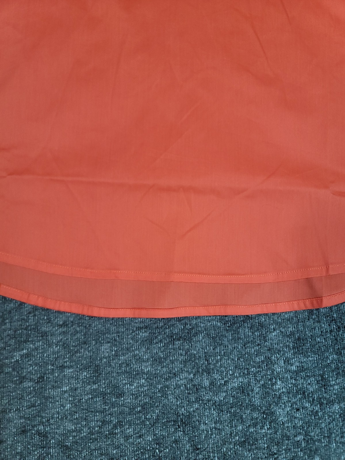 Caryn Lawn Jackie Womens Half Button One Size Orange Collard Short Sleeve NWT
