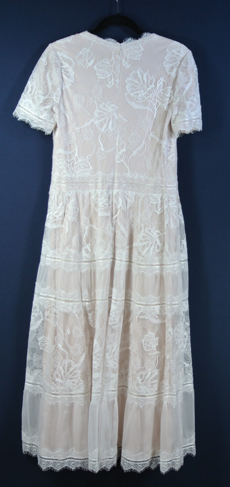 NEW, TADASHI SHOJI BEATRICE TEA-LENGTH DRESS in White Sz 12 #MD2069
