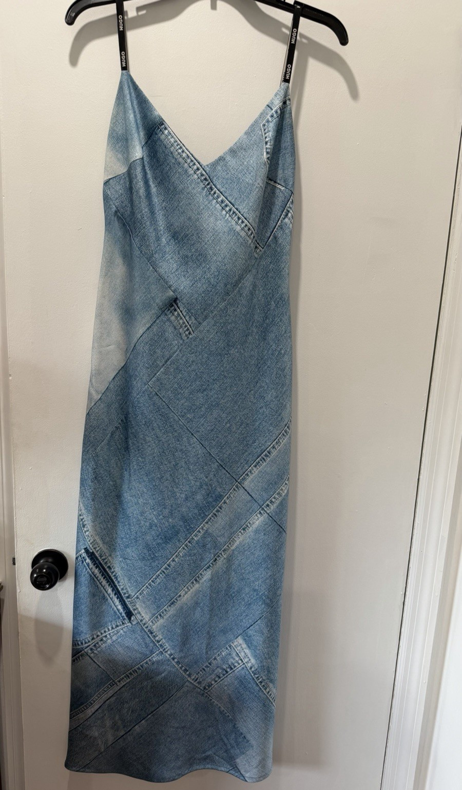 HUGO V-Neck Strappy Slip Midi Dress Size S Regular