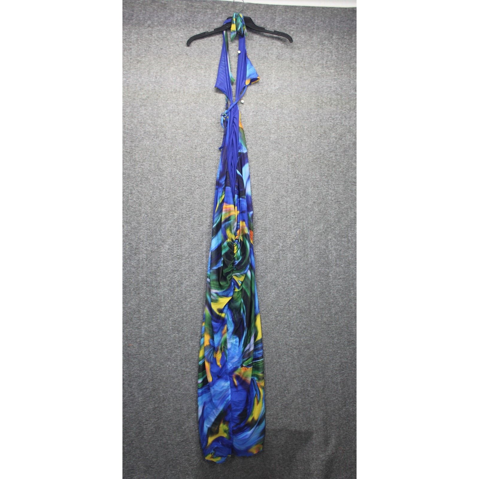 Outcast ELBA MESH MAXI DRESS VALENCIA XL Blue NEW