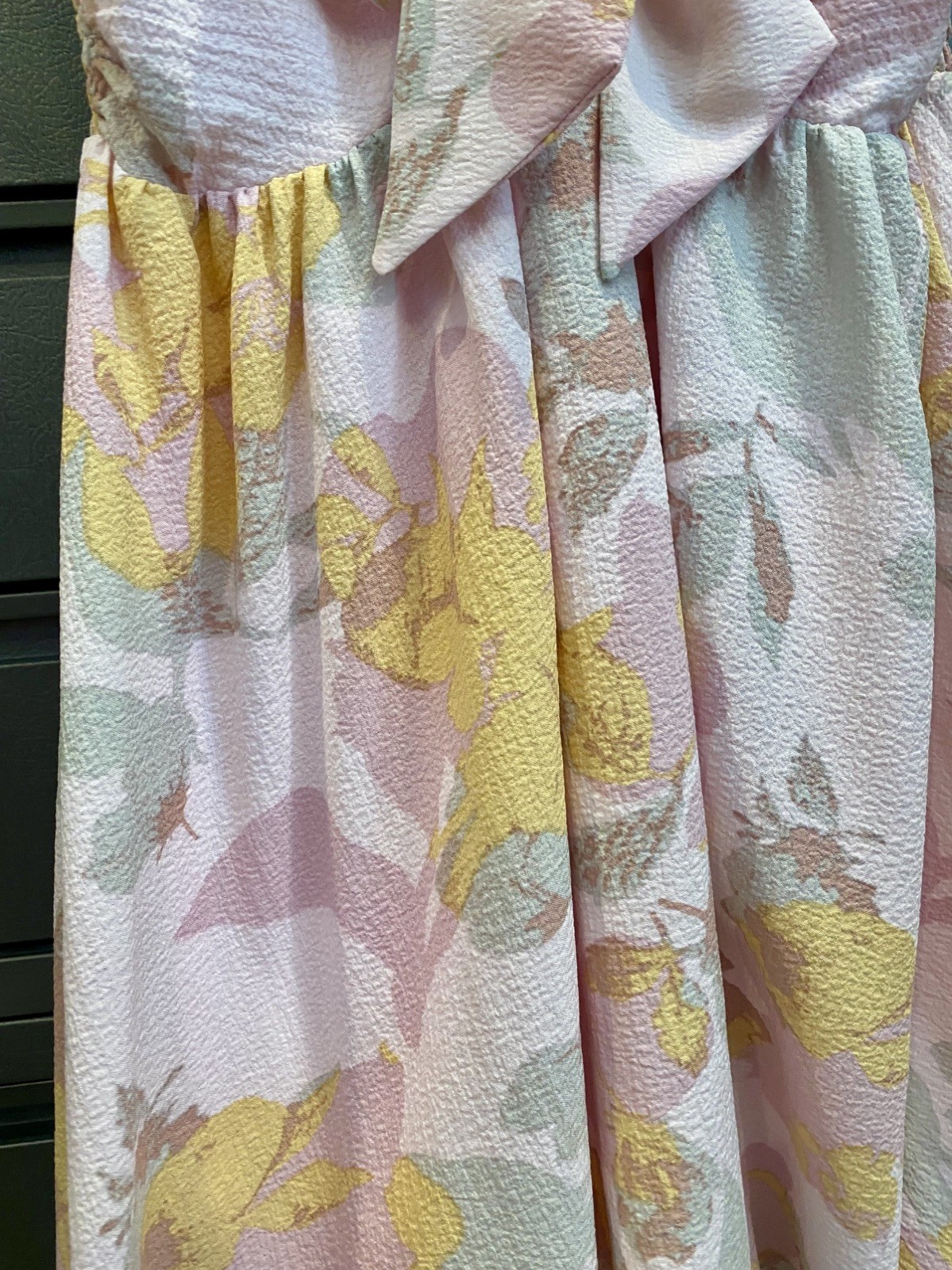 NWT En Creme Sundress Spaghetti Straps, Sz. Small Ladies Cute Bow Front Pastels