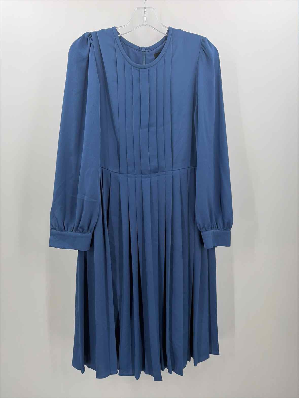 Pre-Owned Weekend Maxmara Blue Size 6 Midi Long Sleeve Dress