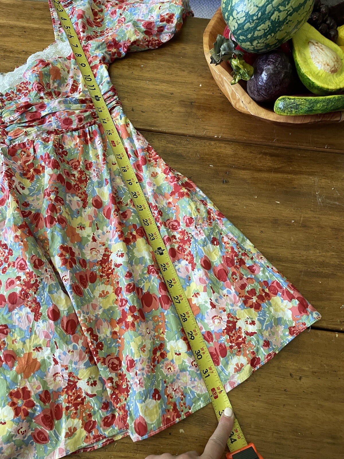 New NWT All About May Say Hello Dress Floral Mini Fit Flare Puff Sleeves Sz 10
