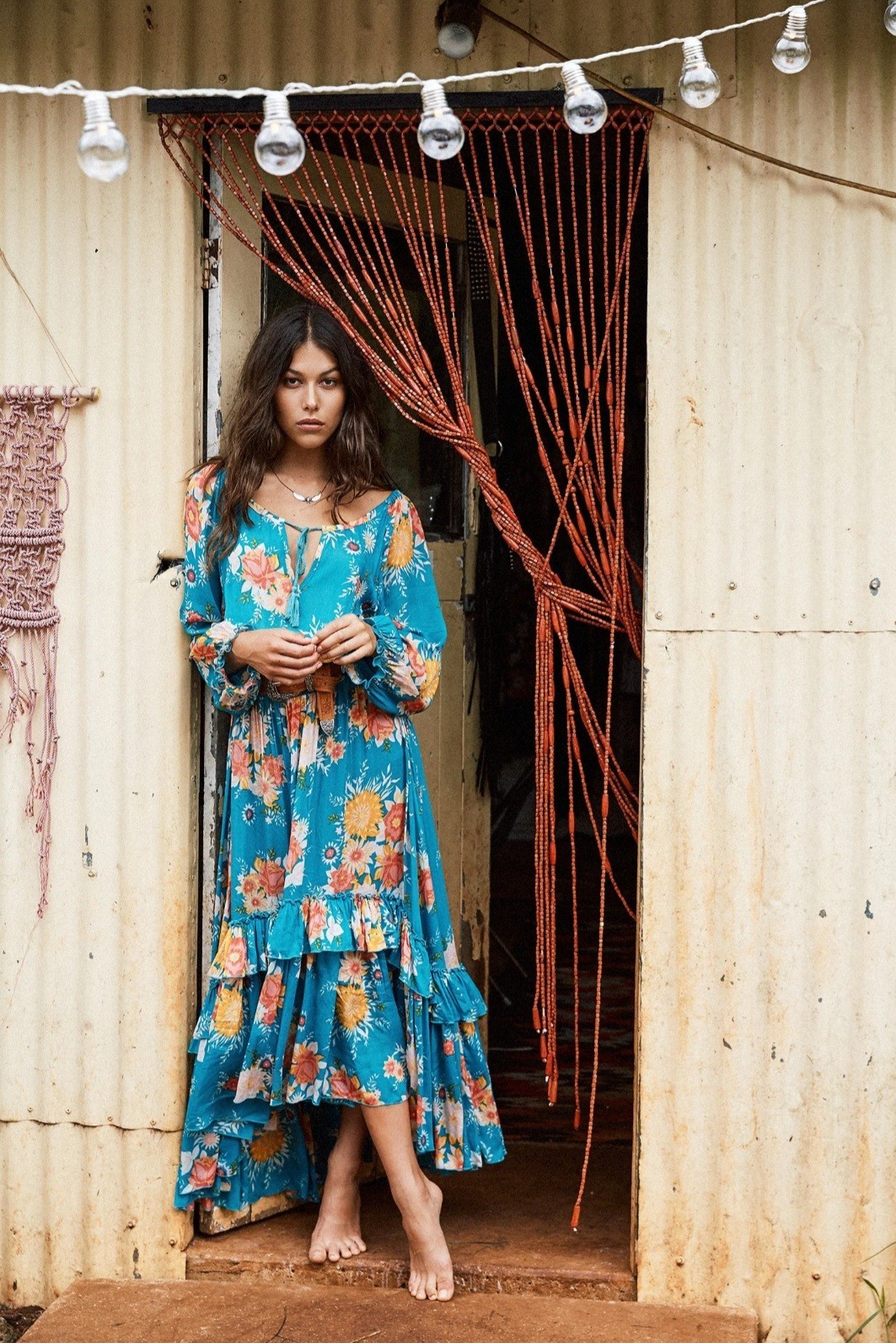 🦋Spell And The Gypsy L Jagger Teal Gown AS NEW