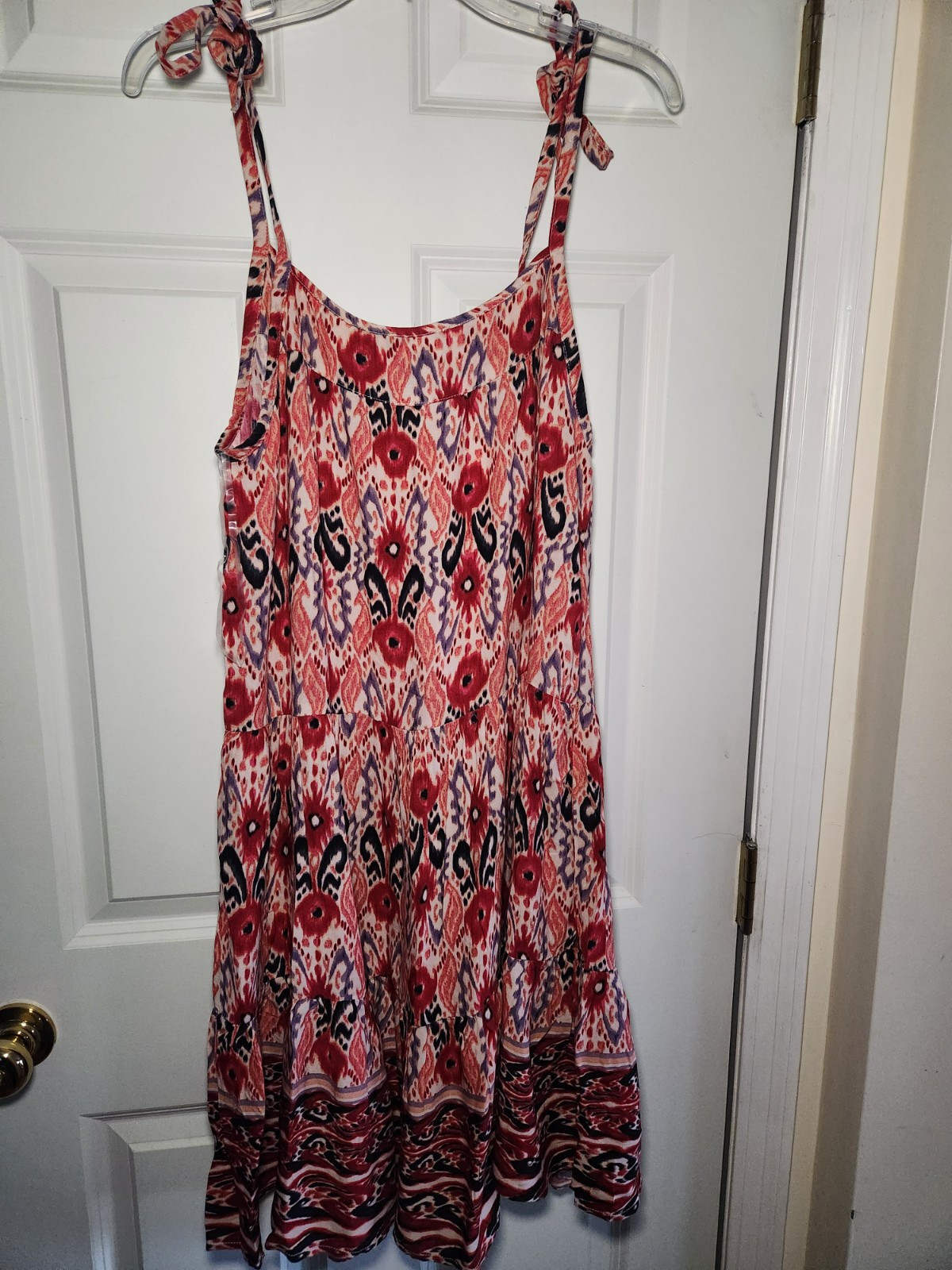 BeachLunchLounge NEW Skylar Paisley Floral Sundress Coral Red NWT Womens Small