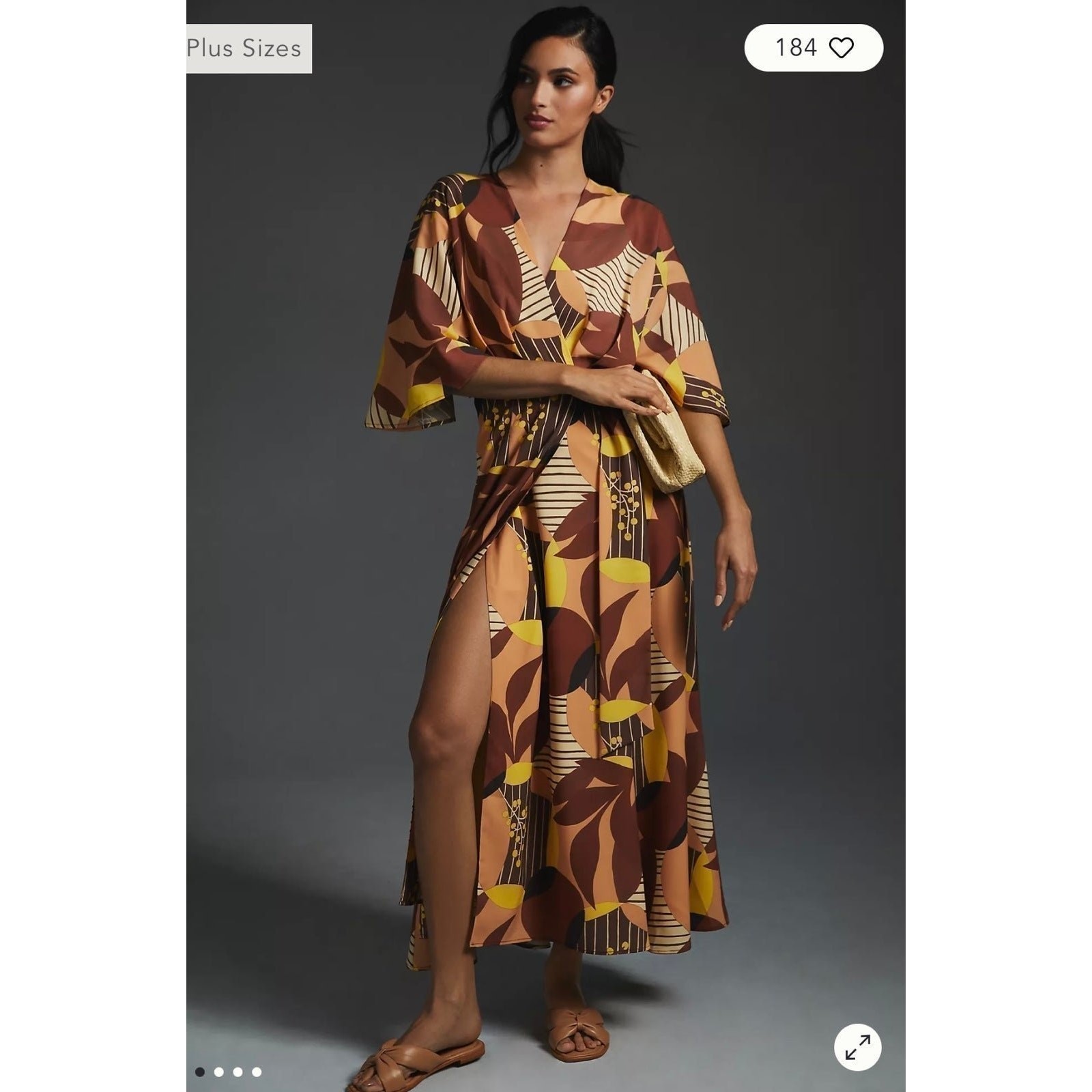 NWT❤️Hutch Deep-V Printed Dress szL