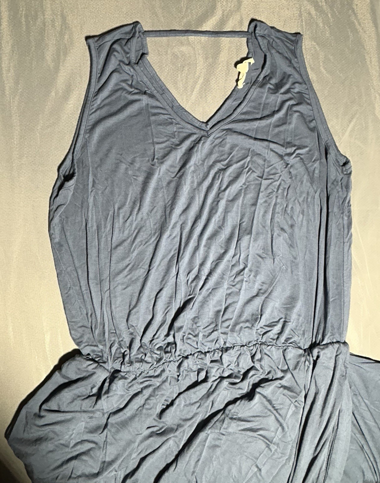 Maxi Dress with Pockets Indigo Thread Co. Sleeveless Solid Blue Size XL