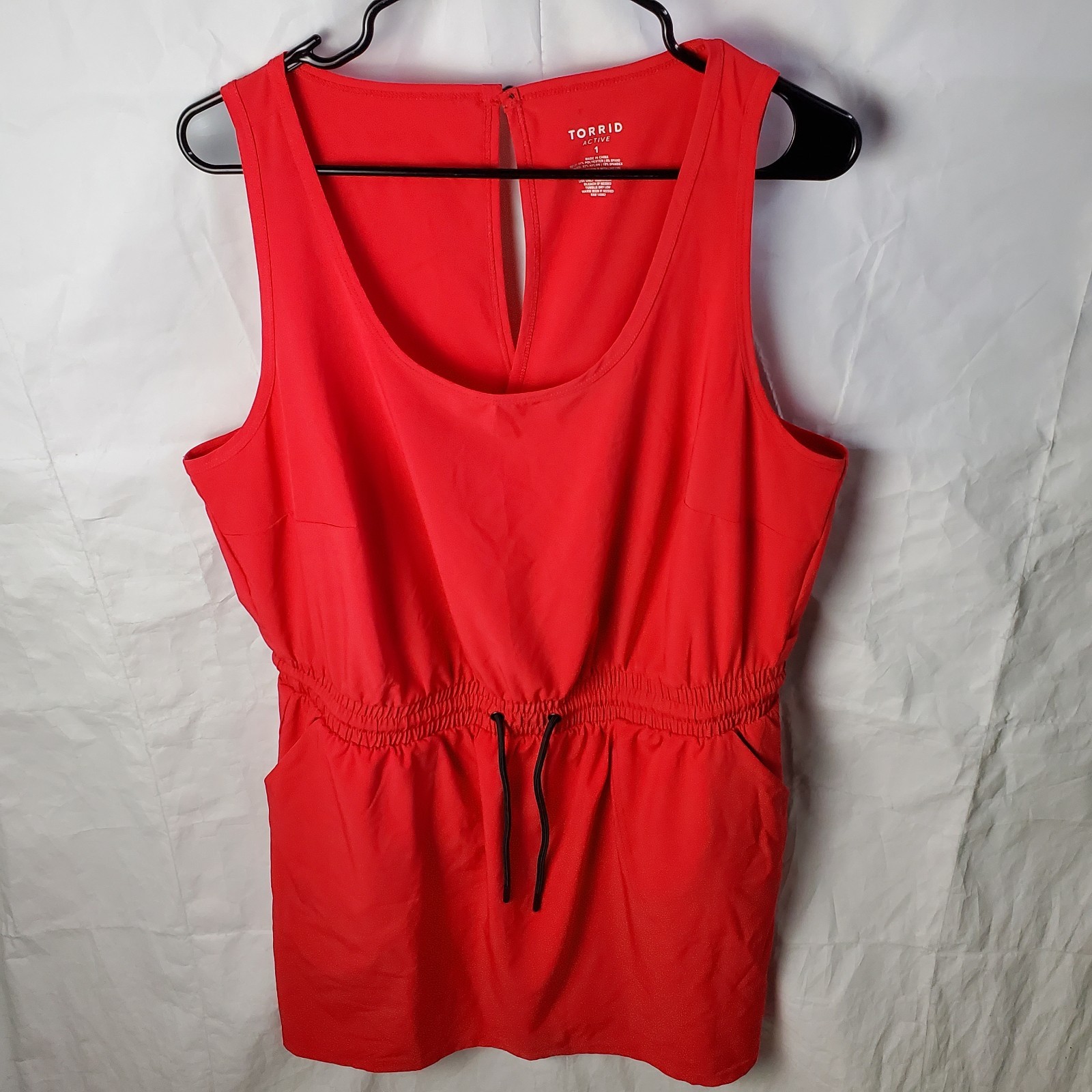 Torrid Dress Womens 1 Red Stretch Woven Mini 2fer Active Bike Short 41920457