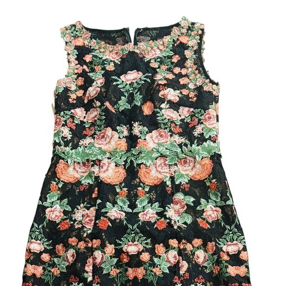 MARCHESA***Floral Guipure Lace Midi Dress***US 6 $795