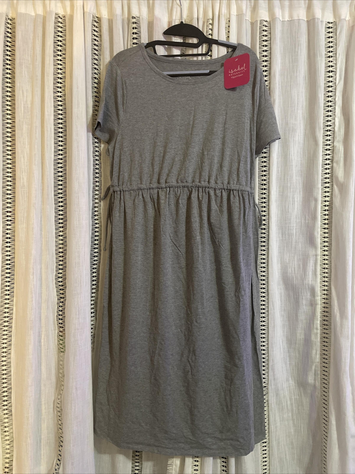 Isabel Maternity by Ingrid & Isabel – Women’s SS Tie Waist Dress Large 1773