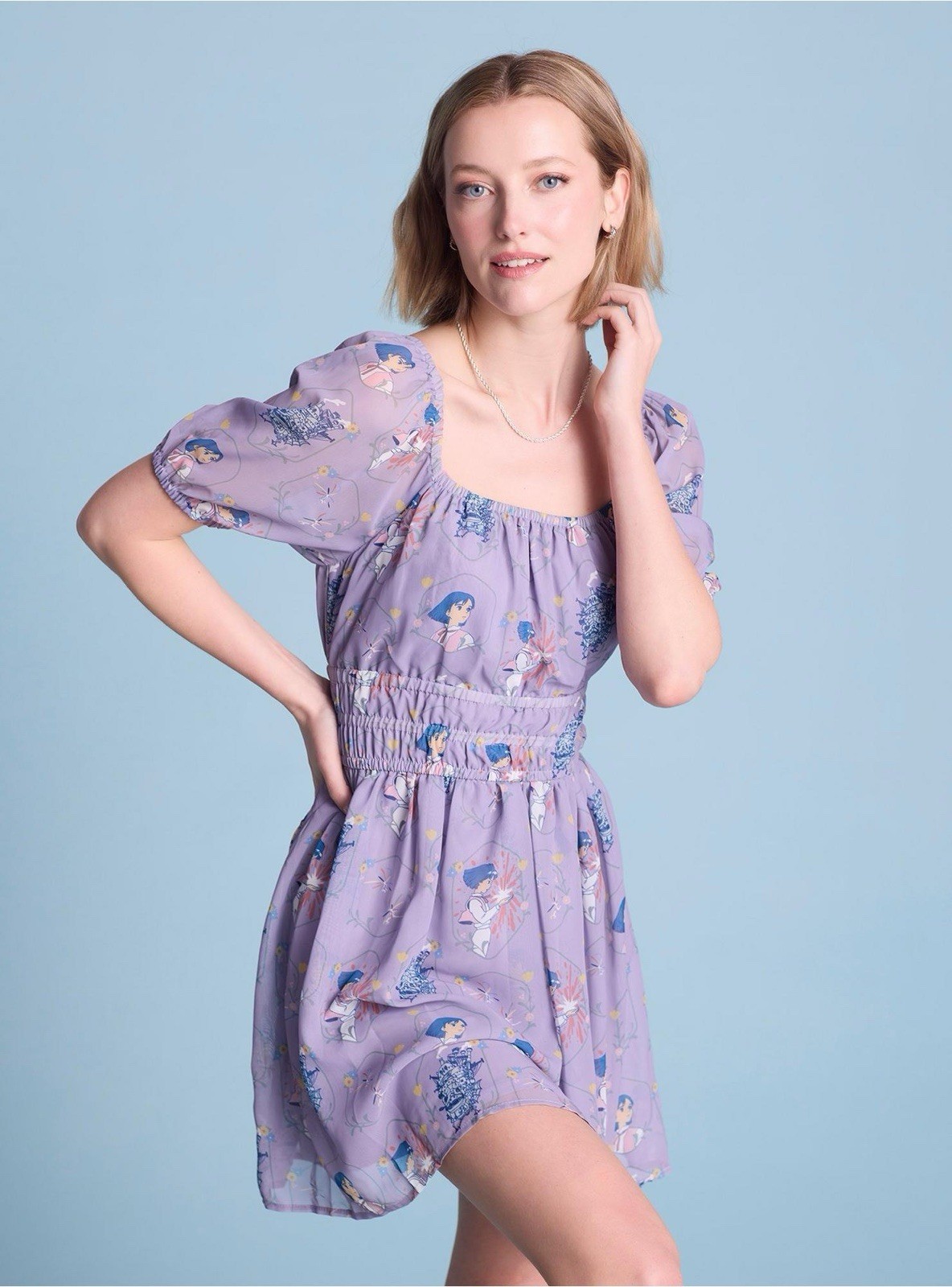 Her Universe Studio Ghibli Howl’s Moving Castle Howl Allover Print Dress Size M